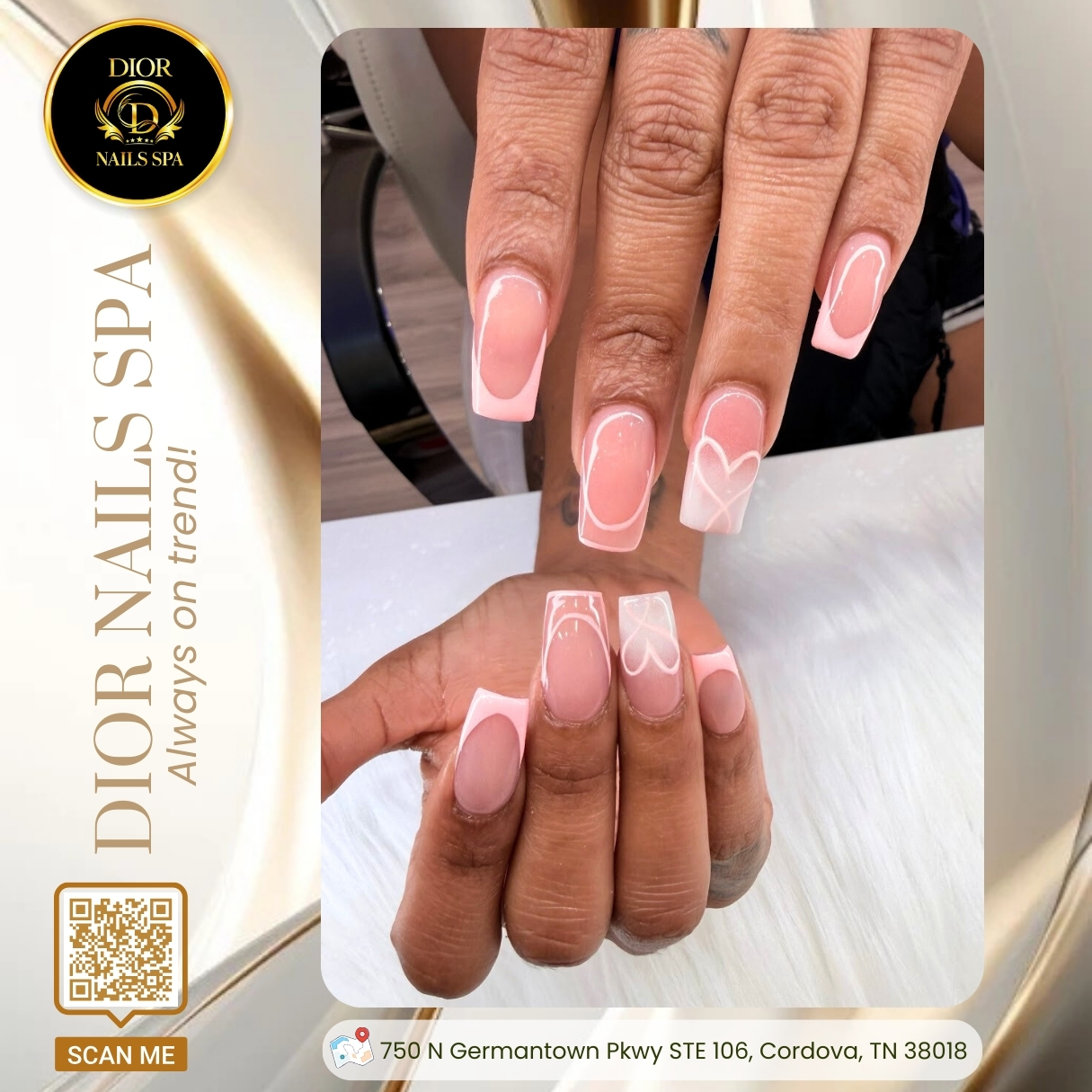 Dior Nails Spa | X-mas nail design 